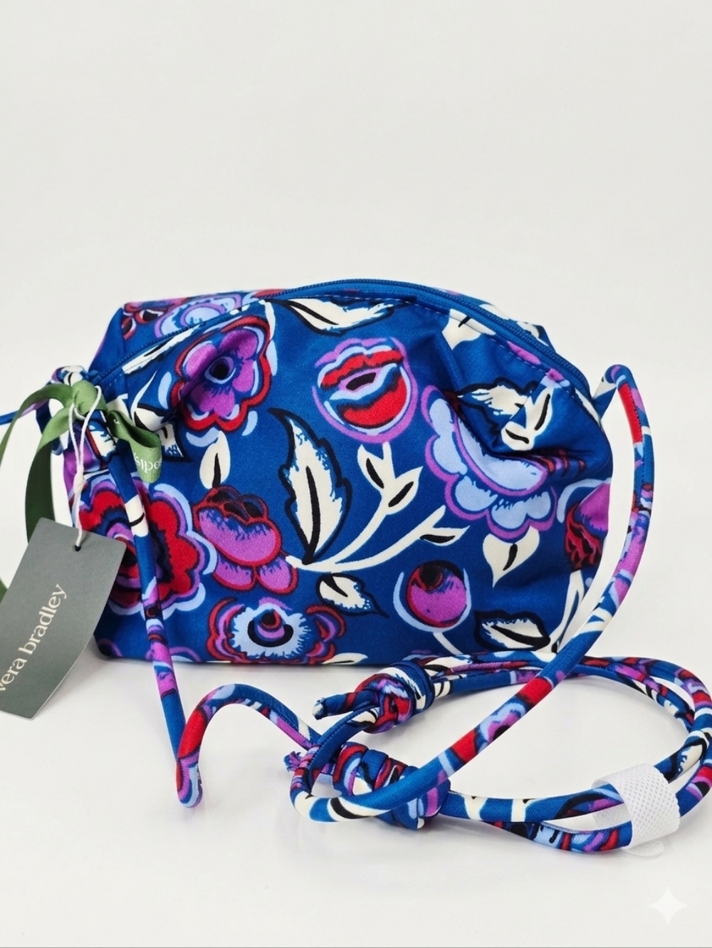 Vera Bradley Royal Blue Bubbly Floral Crossbody Blake Bag